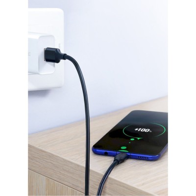 Кабель UGREEN US287 USB 2.0 To USB Type-C Cable Nickel Plating 3A 1m (60116) Black