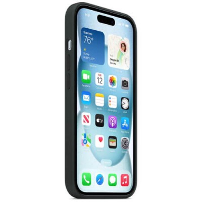 Чохол-накладка Apple iPhone 15 Silicone Case with MagSafe - Black (MT0J3)