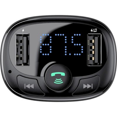 Автомобільне ЗУ Baseus FM Launcher S-09 Standart Edition 2.4A 2USB CCMT000001 Black Автомобільне ЗУ Baseus FM Launcher S-09 Standart Edition 2.4A 2USB CCMT000001 Black