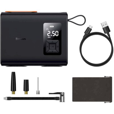 Автомобільний Насос Baseus Mega EnergyPump Series Dual Cylinder Wireless (CRNL060001) Black