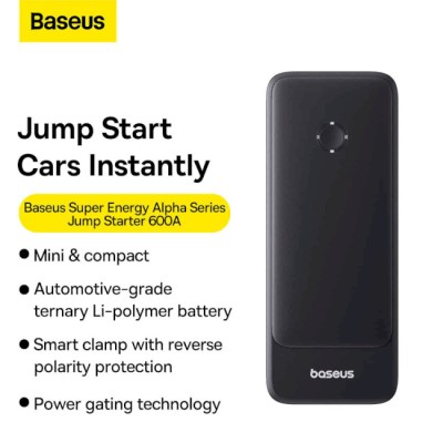 Автомобільний пускозарядний пристрій Baseus Super Energy Alpha Series Jump Starter 600A (C00259200121-00) Black