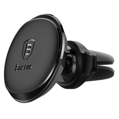 Автомобільний тримач Baseus Magnetic Air Vent Car Mount With Cable Clip SUGX-A01 Black