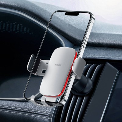 Автомобільний тримач Baseus Metal Age 2 Gravity Air Outlet Car Mount (SUJS000012) Silver