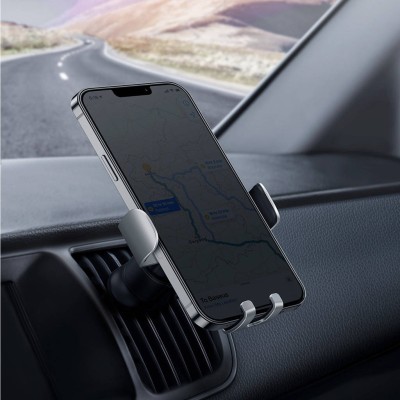 Автомобільний тримач Baseus Metal Age 2 Gravity Air Outlet Car Mount (SUJS000012) Silver