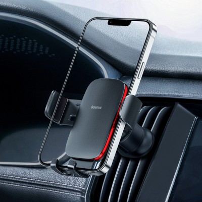 Автомобільний тримач Baseus Metal AgeⅡ Gravity Car Mount（Air Outlet Version）Black SUJS000001