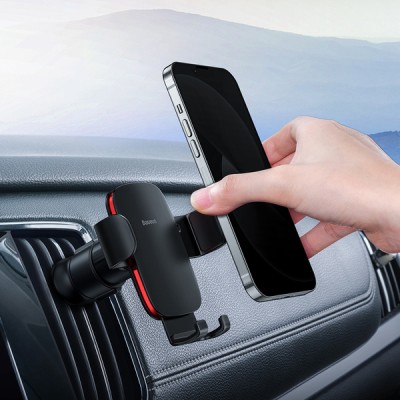 Автомобільний тримач Baseus Metal AgeⅡ Gravity Car Mount（Air Outlet Version）Black SUJS000001