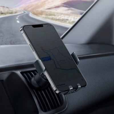 Автомобільний тримач Baseus Metal AgeⅡ Gravity Car Mount（Air Outlet Version）Black SUJS000001