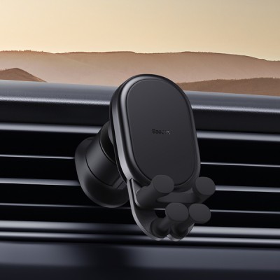 Автомобільний тримач Baseus Stable Gravitational Car Mount Air (Air Outlet Version) (SUWX020001) Black
