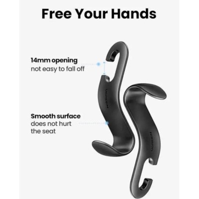 Автомобільний тримач UGREEN LP104 Car Seat Hanger, 2 шт (30337) Black
