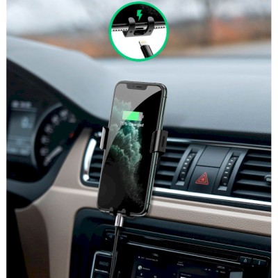 Автомобільний тримач UGREEN LP130 Gravity Drive Air Vent Mount Phone Holder (50564) Space Gray