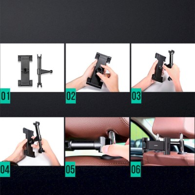 Автомобільний тримач UGREEN LP160 Car Headrest Mount Holder (60108) Black
