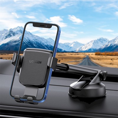 Автомобільний тримач UGREEN LP200 Gravity Phone Holder with Suction Cup (60990B) Black