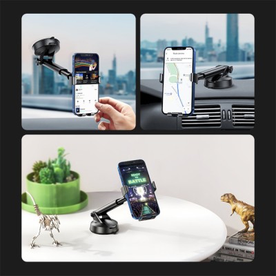 Автомобільний тримач UGREEN LP200 Gravity Phone Holder with Suction Cup (60990B) Black