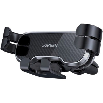 Автомобільний тримач UGREEN LP228 Gravity Drive Air Vent Car Mount Phone Holder With Arc-Shaped Mounting Clip (80871) Black