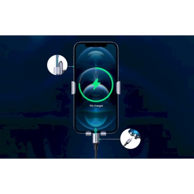 Автомобільний тримач UGREEN LP274 Gravity Phone Holder for Round Air Vent (30401) Black