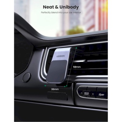 Автомобільний тримач UGREEN LP290 Waterfall-Shaped Magnetic Phone Holder (80712B) Black