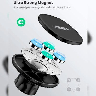 Автомобільний тримач UGREEN LP292 Magnetic Phone Holder for Car (80785) Black