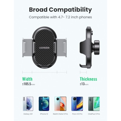 Автомобільний тримач UGREEN LP405 Waterfall-Shaped Suction Cup Phone Mount (20473)