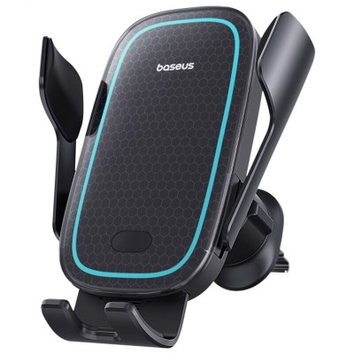 Автомобільний тримач З бездротовою зарядкою Baseus Milky Way Pro 15W (C40357000111-00) Black