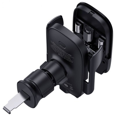 Автомобільний тримач З бездротовою зарядкою Baseus Milky Way Pro 15W (C40357000111-00) Black