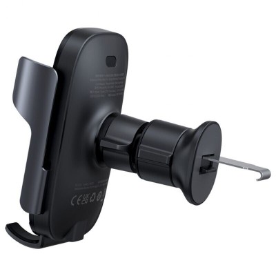 Автомобільний тримач З бездротовою зарядкою Baseus Milky Way Pro 15W (C40357000111-00) Black