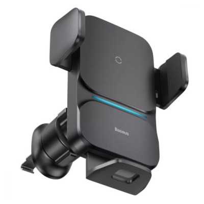 Автомобільний тримач З бездротовою зарядкою Baseus Wisdom Auto Alignment 15W (CGZX000001) Black