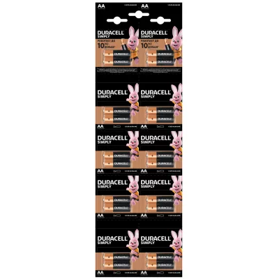 Батарейка DURACELL LR06 MN1500 уп. 1х2 шт. відривна (плакат 2х10)