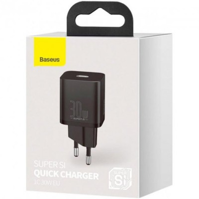 Зарядний Пристрій Baseus 1Type-C Super Si 30W (CCSUP-J01) Black
