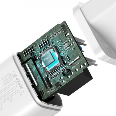 Зарядний Пристрій Baseus 1Type-C Super Si 30W (CCSUP-J02) White