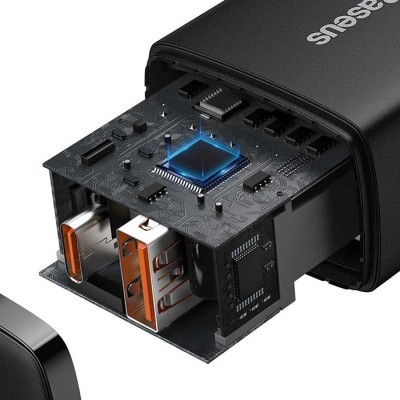 Зарядний Пристрій Baseus 1USB + Type-C Compact Quick Charger 20W (CCXJ-B01) Black