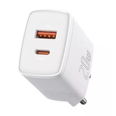 Зарядний Пристрій Baseus 1USB + Type-C Compact Quick Charger 20W (CCXJ-B02) White