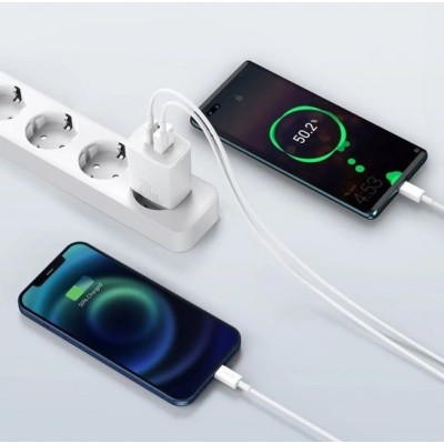 Зарядний Пристрій Baseus 1USB + Type-C Compact Quick Charger 20W (CCXJ-B02) White