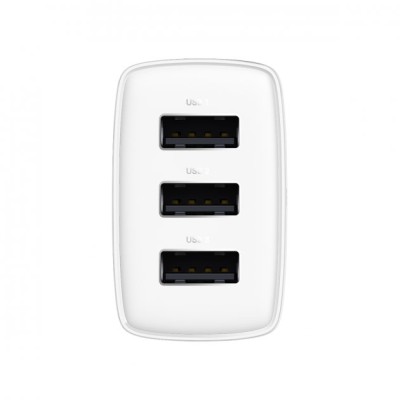 Зарядний Пристрій Baseus Compact 17W (3USB) (CCXJ020102) White