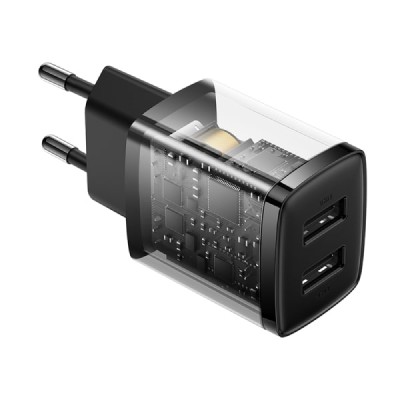 Зарядний Пристрій Baseus Compact Charger 2U 10.5W (CCXJ010201) Black Зарядний Пристрій Baseus Compact Charger 2U 10.5W (CCXJ010201) Black