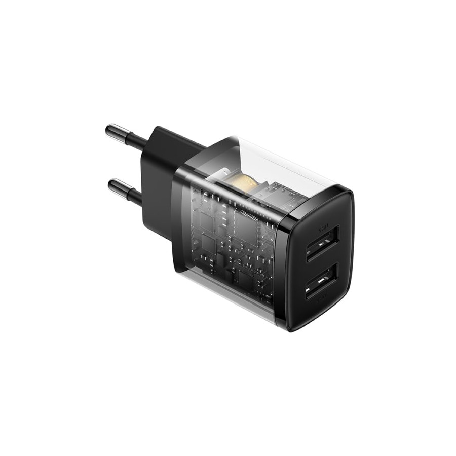 Зарядний Пристрій Baseus Compact Charger 2U 10.5W (CCXJ010201) Black Зарядний Пристрій Baseus Compact Charger 2U 10.5W (CCXJ010201) Black