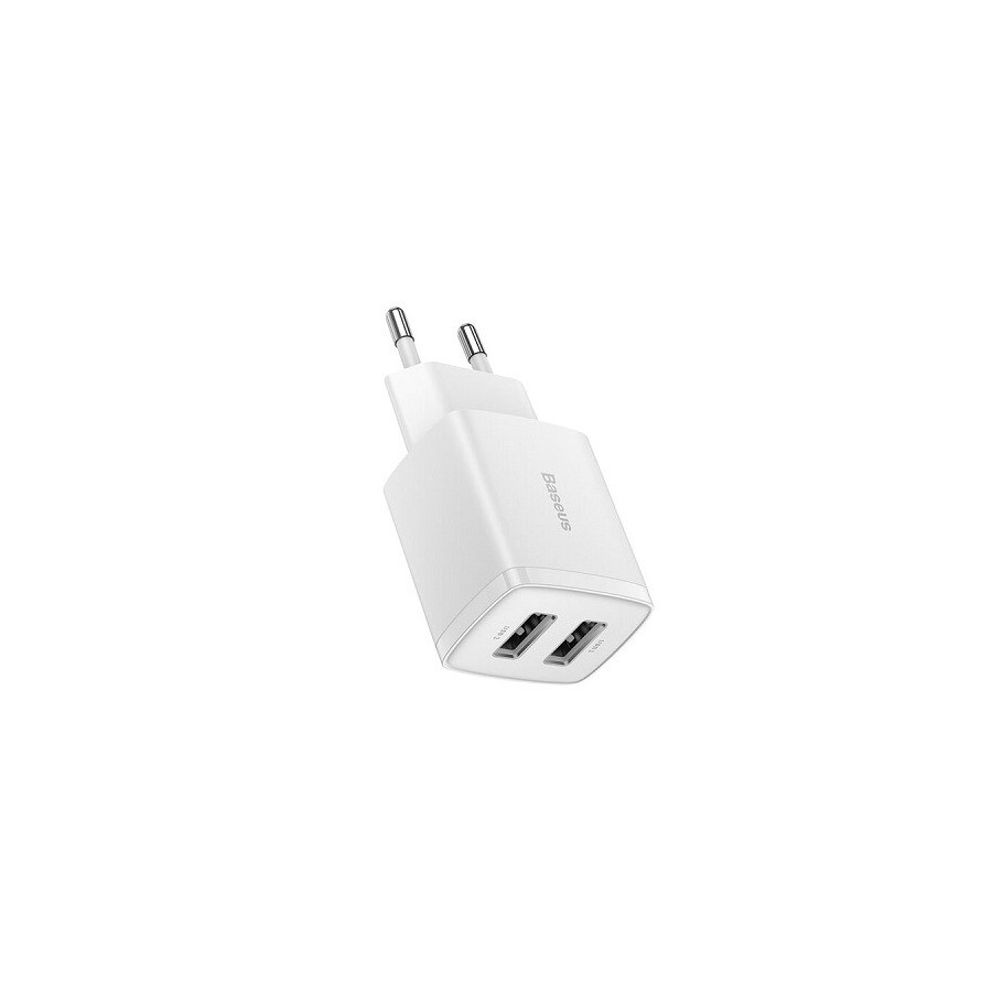 Зарядний Пристрій Baseus Compact Charger 2U 10.5W (CCXJ010202) White Зарядний Пристрій Baseus Compact Charger 2U 10.5W (CCXJ010202) White