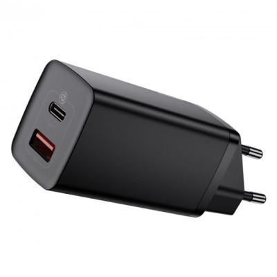 Зарядний Пристрій Baseus GaN2 Lite Quick Charger 65W (1 Type-C + 1 USB) (CCGAN2L-B01) Black