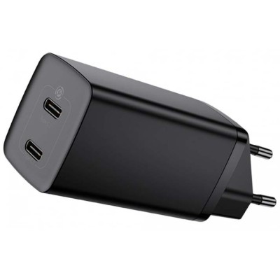 Зарядний Пристрій Baseus GaN2 Lite Quick Charger 65W (2 Type-C) (CCGAN2L-E01) Black