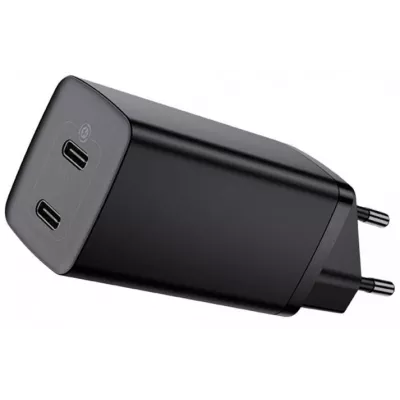 Зарядний Пристрій Baseus GaN2 Lite Quick Charger 65W (2 Type-C) (CCGAN2L-E01) Black