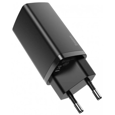 Зарядний Пристрій Baseus GaN2 Lite Quick Charger 65W (2 Type-C) (CCGAN2L-E01) Black