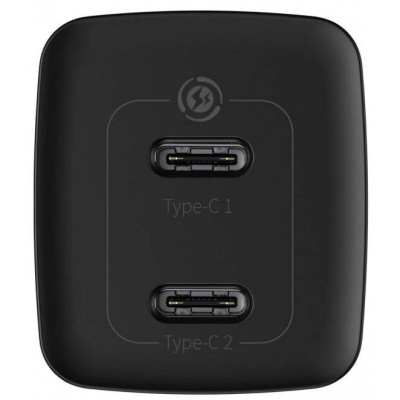 Зарядний Пристрій Baseus GaN2 Lite Quick Charger 65W (2 Type-C) (CCGAN2L-E01) Black