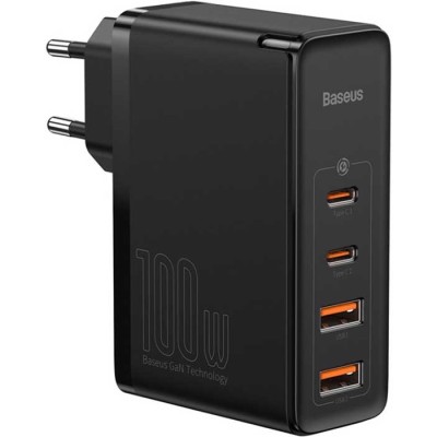 Зарядний Пристрій Baseus GaN2 Pro Quick Charger 100W CCGAN2P-L01 (2Type-C + 2USB) Black
