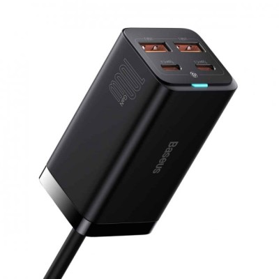 Зарядний Пристрій Baseus GaN3 Pro 100W (2 Type-C + 2 USB) (CCGP000101) Black