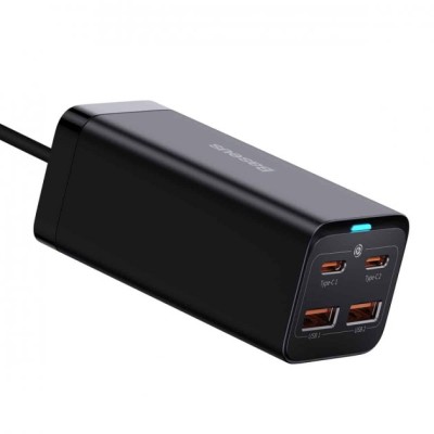 Зарядний Пристрій Baseus GaN3 Pro 100W (2 Type-C + 2 USB) (CCGP000101) Black