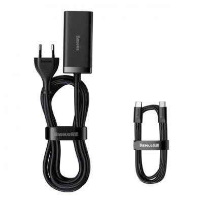 Зарядний Пристрій Baseus GaN3 Pro 100W (2 Type-C + 2 USB) (CCGP000101) Black