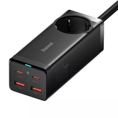 Зарядний Пристрій Baseus GaN3 Pro Desktop Powerstrip 100 (2xType-C + 2XUSB + AC(EU) (PSZM000401)