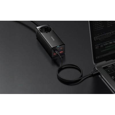 Зарядний Пристрій Baseus GaN3 Pro Desktop Powerstrip 100 (2xType-C + 2XUSB + AC(EU) (PSZM000401) Зарядний Пристрій Baseus GaN3 Pro Desktop Powerstrip 100 (2xType-C + 2XUSB + AC(EU) (PSZM000401)