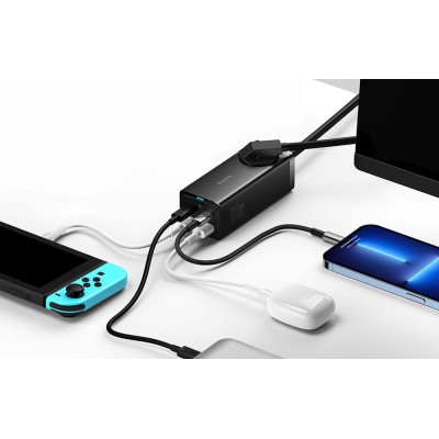 Зарядний Пристрій Baseus GaN3 Pro Desktop Powerstrip 100 (2xType-C + 2XUSB + AC(EU) (PSZM000401) Зарядний Пристрій Baseus GaN3 Pro Desktop Powerstrip 100 (2xType-C + 2XUSB + AC(EU) (PSZM000401)