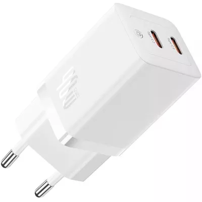 Зарядний Пристрій Baseus GaN5 Pro 40W Wall charger 2Type-C (CCGP180102) White