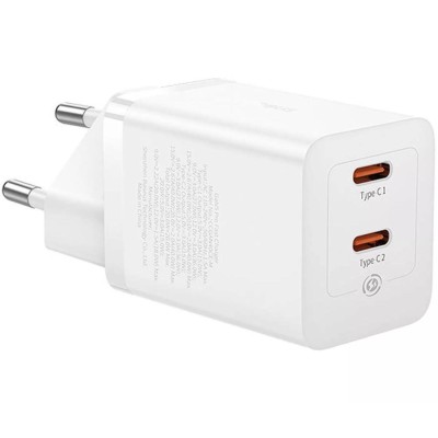 Зарядний Пристрій Baseus GaN5 Pro 40W Wall charger 2Type-C (CCGP180102) White